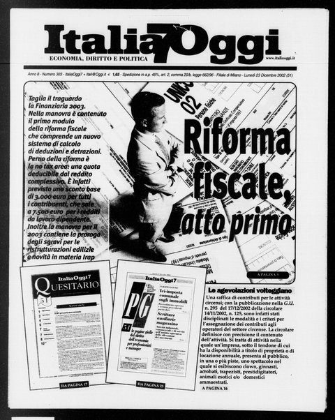 Italia oggi : quotidiano di economia finanza e politica